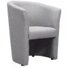 MEUBLETMOI Fauteuil Cabriolet Tissu Gris - CABRI - Gris 2 MEUBLETMOI Fauteuil Cabriolet Tissu Gris - CABRI - Gris -Pas Cher Fauteuil Magasin 19846652 1