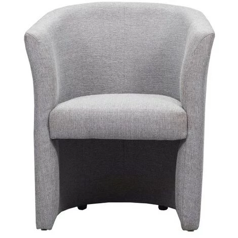 MEUBLETMOI Fauteuil Cabriolet Tissu Gris - CABRI - Gris 4 MEUBLETMOI Fauteuil Cabriolet Tissu Gris - CABRI - Gris – Image 2