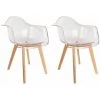 ALTOBUY TRAVIS - Lot De 2 Fauteuils Assises Transparentes - Transparent 2 ALTOBUY TRAVIS - Lot De 2 Fauteuils Assises Transparentes - Transparent -Pas Cher Fauteuil Magasin 19861076 1