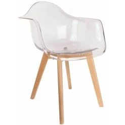 ALTOBUY TRAVIS - Lot De 2 Fauteuils Assises Transparentes - Transparent -Pas Cher Fauteuil Magasin 19861076 3