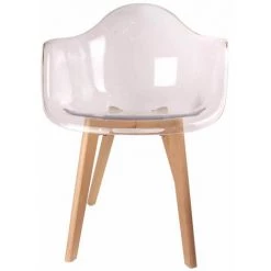 ALTOBUY TRAVIS - Lot De 2 Fauteuils Assises Transparentes - Transparent -Pas Cher Fauteuil Magasin 19861076 4