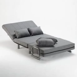 LE ROI DU RELAX Canapé-lit Convertible En Tissu Deborah Twin | Couleur: Gris -Pas Cher Fauteuil Magasin 19913592 4
