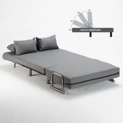 LE ROI DU RELAX Canapé-lit Convertible En Tissu Deborah Twin | Couleur: Gris -Pas Cher Fauteuil Magasin 19913592 5