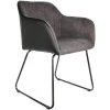 THE HOME DECO FACTORY Fauteuil Memphis Gris Et Noir Home Deco Factory