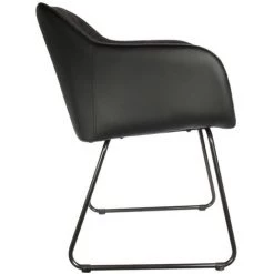 THE HOME DECO FACTORY Fauteuil Memphis Gris Et Noir Home Deco Factory -Pas Cher Fauteuil Magasin 20037278 3