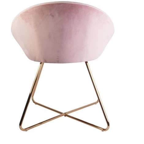 THE HOME DECO FACTORY Fauteuil Karl Velours Rose Home Deco Factory 6 THE HOME DECO FACTORY Fauteuil Karl Velours Rose Home Deco Factory – Image 4