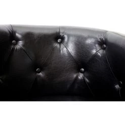 HHG Fauteuil Newport T809, Fauteuil De Salon / Club, Similicuir ~ Noir Avec Rivets -Pas Cher Fauteuil Magasin 20334128 4