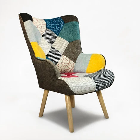 AHD AMAZING HOME DESIGN Fauteuil Au Design Moderne Avec Accoudoirs Patchwork Patchy Chic 3 AHD AMAZING HOME DESIGN Fauteuil Au Design Moderne Avec Accoudoirs Patchwork Patchy Chic