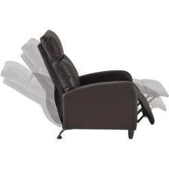 Fauteuil Relaxant Bregenz Inclinable Et Repose-Pieds Similicuir Marron [en.casa] -Pas Cher Fauteuil Magasin 20890192 3