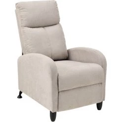 Fauteuil Relaxant Bregenz Inclinable Et Repose-Pieds Textile Marron [en.casa] -Pas Cher Fauteuil Magasin 20890199 2