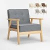 AHD AMAZING HOME DESIGN Fauteuil En Bois Au Design Scandinave Vintage Avec Accoudoirs Hage | Couleur: Gris Foncé -Pas Cher Fauteuil Magasin 21247281 1