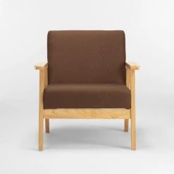 AHD AMAZING HOME DESIGN Fauteuil Chaise Scandinave Design Vintage En Bois Avec Accoudoirs Uteplass | Couleur: Marron -Pas Cher Fauteuil Magasin 21330915 4