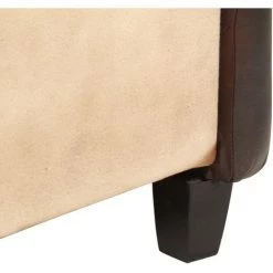 ASUPERMALL Fauteuil Brun Roux Et Noir Cuir Veritable -Pas Cher Fauteuil Magasin 21372118 4