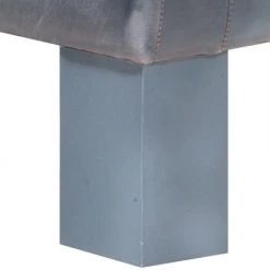 ASUPERMALL Fauteuil Gris Cuir Veritable 10 ASUPERMALL Fauteuil Gris Cuir Veritable -Pas Cher Fauteuil Magasin 21372524 4