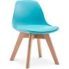 PRIVATEFLOOR Chaise D'enfant En Bois Et Polypropylene Rembourrée Bleu - Bois De Hêtre, PP, Faux Cuir - Bleu -Pas Cher Fauteuil Magasin 22815306 1