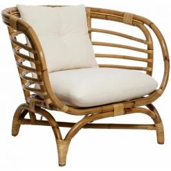 Fauteuil Rotin Farah - Atmosphera - Blanc -Pas Cher Fauteuil Magasin 22965289 2