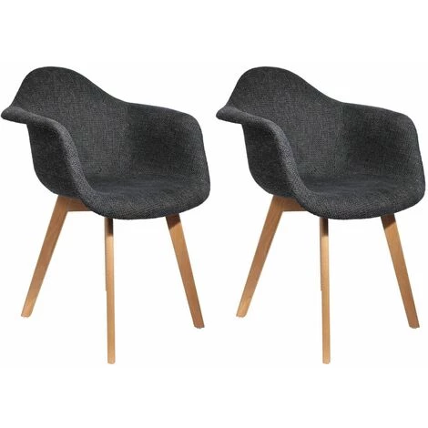 ALTOBUY STYGN - Lot De 2 Fauteuils Avec Maille Noire - Noir 3 ALTOBUY STYGN - Lot De 2 Fauteuils Avec Maille Noire - Noir