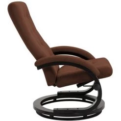 Topdeal Fauteuil Inclinable Avec Repose-pieds Marron Tissu En Daim 10 Topdeal Fauteuil Inclinable Avec Repose-pieds Marron Tissu En Daim -Pas Cher Fauteuil Magasin 23078138 4