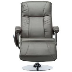 Topdeal Fauteuil De Massage Gris Similicuir -Pas Cher Fauteuil Magasin 23078439 5