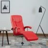 Topdeal Fauteuil De Massage Rouge Similicuir