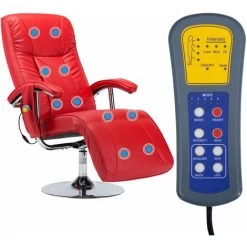 Topdeal Fauteuil De Massage Rouge Similicuir 10 Topdeal Fauteuil De Massage Rouge Similicuir -Pas Cher Fauteuil Magasin 23078559 4