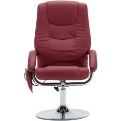 Topdeal Fauteuil De Massage Avec Repose-pied Rouge Bordeaux Similicuir 10 Topdeal Fauteuil De Massage Avec Repose-pied Rouge Bordeaux Similicuir -Pas Cher Fauteuil Magasin 23079045 4