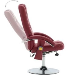 Topdeal Fauteuil De Massage Avec Repose-pied Rouge Bordeaux Similicuir 11 Topdeal Fauteuil De Massage Avec Repose-pied Rouge Bordeaux Similicuir -Pas Cher Fauteuil Magasin 23079045 5