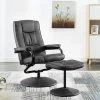 Topdeal Fauteuil TV Avec Repose-pied Gris Similicuir -Pas Cher Fauteuil Magasin 23080115 1