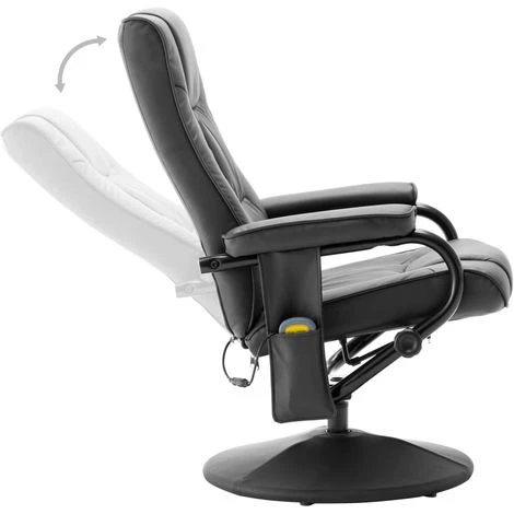 Topdeal Fauteuil De Massage Avec Repose-pied Gris Similicuir 6 Topdeal Fauteuil De Massage Avec Repose-pied Gris Similicuir – Image 4