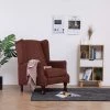 Topdeal Fauteuil Inclinable Marron Tissu 2 Topdeal Fauteuil Inclinable Marron Tissu -Pas Cher Fauteuil Magasin 23210301 1