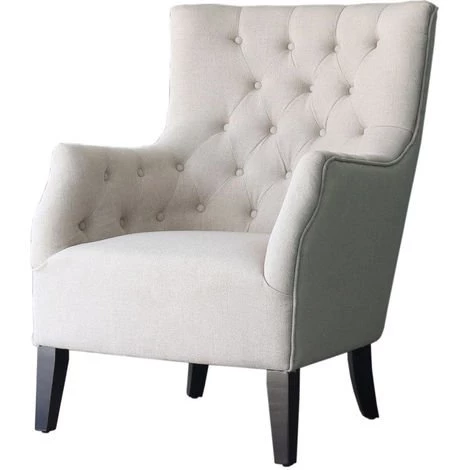 HABITAT ET JARDIN Fauteuil Scandinave Tissu "Duchesse" - 76 X 83 X 100,5 Cm - Beige 3 HABITAT ET JARDIN Fauteuil Scandinave Tissu "Duchesse" - 76 X 83 X 100,5 Cm - Beige