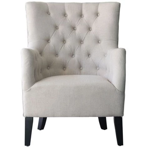 HABITAT ET JARDIN Fauteuil Scandinave Tissu "Duchesse" - 76 X 83 X 100,5 Cm - Beige 4 HABITAT ET JARDIN Fauteuil Scandinave Tissu "Duchesse" - 76 X 83 X 100,5 Cm - Beige – Image 2