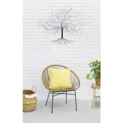 AUBRY GASPARD Fauteuil Rond En Rotin Gris Et Métal Naturel - Naturel -Pas Cher Fauteuil Magasin 2327736 2
