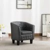 ASUPERMALL Fauteuil Gris Similicuir 2 ASUPERMALL Fauteuil Gris Similicuir -Pas Cher Fauteuil Magasin 23398689 1