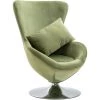 ASUPERMALL Fauteuil Pivotant En Forme D’œuf Avec Coussin Vert Clair Velours 1 ASUPERMALL Fauteuil Pivotant En Forme D’œuf Avec Coussin Vert Clair Velours -Pas Cher Fauteuil Magasin 23398727 1