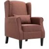 ASUPERMALL Fauteuil Marron Tissu -Pas Cher Fauteuil Magasin 23398740 1