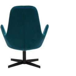 MILIBOO Fauteuil Design Pivotant Velours Bleu Pétrole ANDY - Bleu Canard Velours -Pas Cher Fauteuil Magasin 23520131 4