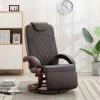 Topdeal Fauteuil Inclinable TV Marron Similicuir 1 Topdeal Fauteuil Inclinable TV Marron Similicuir -Pas Cher Fauteuil Magasin 23526385 1