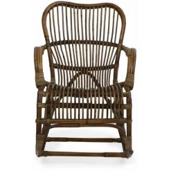 MADE IN MEUBLES Rocking Chair Vintage En Rotin - Marron 8 MADE IN MEUBLES Rocking Chair Vintage En Rotin - Marron -Pas Cher Fauteuil Magasin 23534966 3