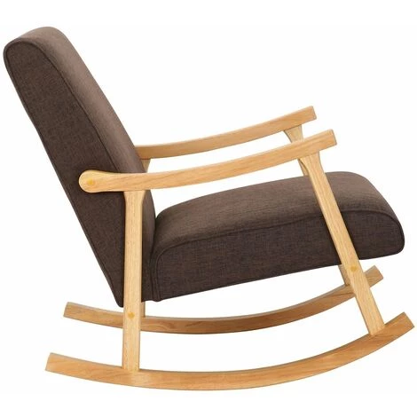 CLP Chaise A Bascule Morelia En Tissu Marron 5 CLP Chaise A Bascule Morelia En Tissu Marron – Image 3