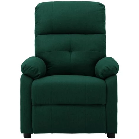 Fauteuil De Massage Tissu Vert Foncé VidaXL 4 Fauteuil De Massage Tissu Vert Foncé VidaXL – Image 2