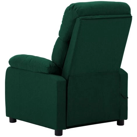 Fauteuil De Massage Tissu Vert Foncé VidaXL 6 Fauteuil De Massage Tissu Vert Foncé VidaXL – Image 4
