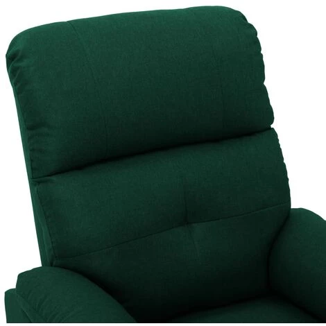 Fauteuil De Massage Tissu Vert Foncé VidaXL 7 Fauteuil De Massage Tissu Vert Foncé VidaXL – Image 5
