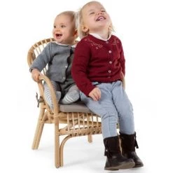 CHILDHOME Chaise En Rotin Avec Coussin Pour Enfants Montana Naturel - Beige -Pas Cher Fauteuil Magasin 23708294 2