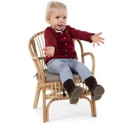CHILDHOME Chaise En Rotin Avec Coussin Pour Enfants Montana Naturel - Beige -Pas Cher Fauteuil Magasin 23708294 3
