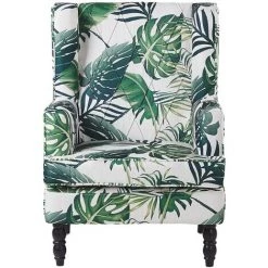 BELIANI Fauteuil En Tissu Blanc - Blanc 7 BELIANI Fauteuil En Tissu Blanc - Blanc -Pas Cher Fauteuil Magasin 23725477 3