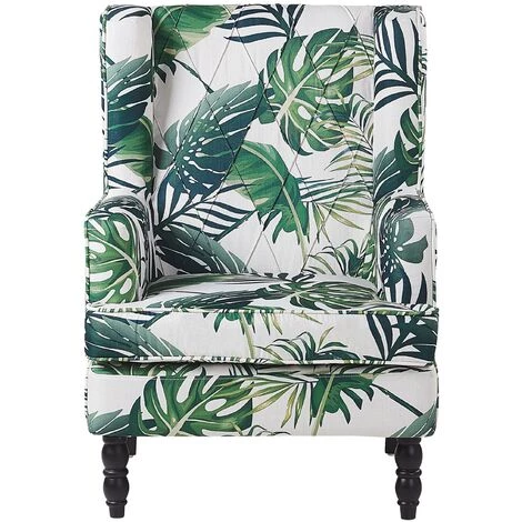 BELIANI Fauteuil En Tissu Blanc - Blanc 5 BELIANI Fauteuil En Tissu Blanc - Blanc – Image 3