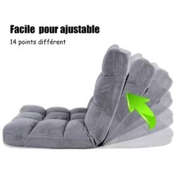 COSTWAY Canapé Paresseux, Tatami Pliable Chaise, 105 X 56 X 15 CM (Gris) 9 COSTWAY Canapé Paresseux, Tatami Pliable Chaise, 105 X 56 X 15 CM (Gris) -Pas Cher Fauteuil Magasin 23967654 3