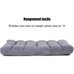 COSTWAY Canapé Paresseux, Tatami Pliable Chaise, 105 X 56 X 15 CM (Gris) 11 COSTWAY Canapé Paresseux, Tatami Pliable Chaise, 105 X 56 X 15 CM (Gris) -Pas Cher Fauteuil Magasin 23967654 5