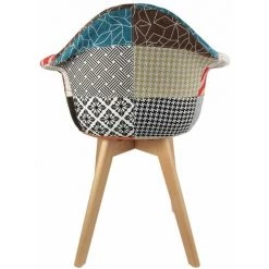ALTOBUY PATCHWORK - Lot De 4 Fauteuils Scandinaves Multicolore - Multicolore -Pas Cher Fauteuil Magasin 23983073 3